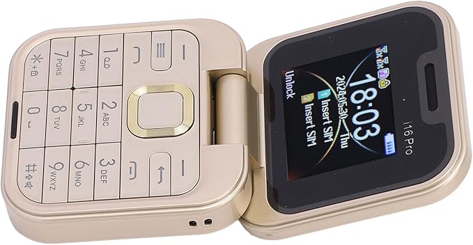 Teléfono plegable con doble pantalla i16 Pro oro