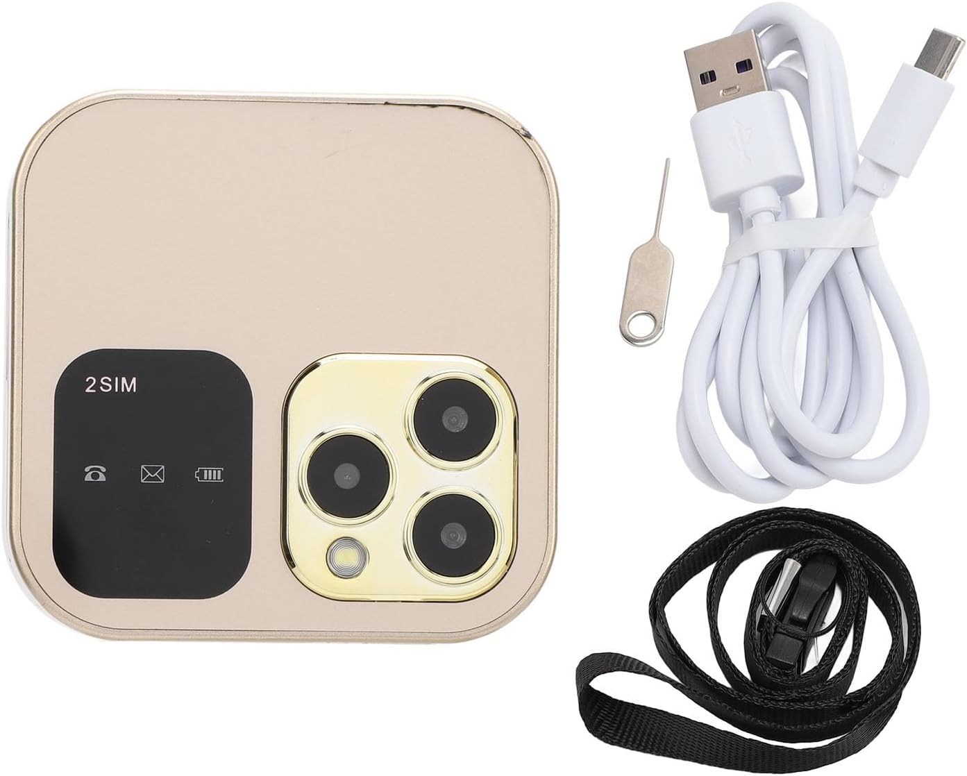 Teléfono plegable con doble pantalla i16 Pro oro